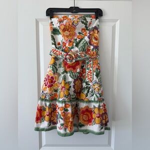 Joie Floral Strapless Mini Dress - 8